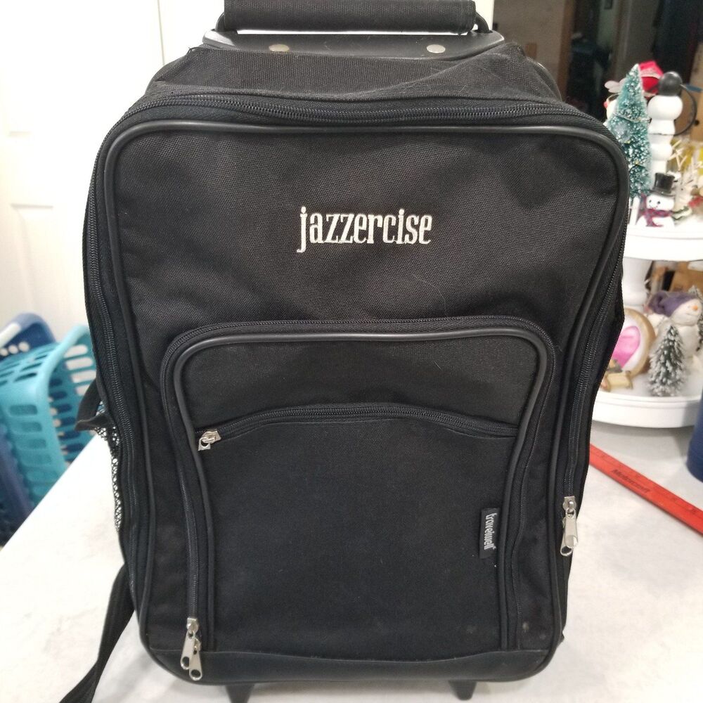 Jazzercise wheeled travel bag backpack vintage 90s